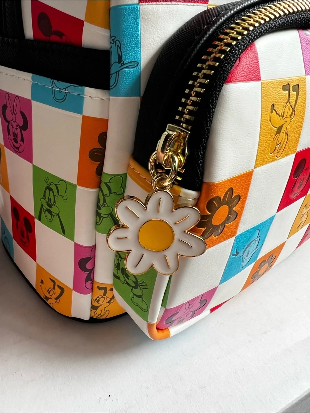 Disney x Loungefly Multicolor Checkerboard Mini Backpack